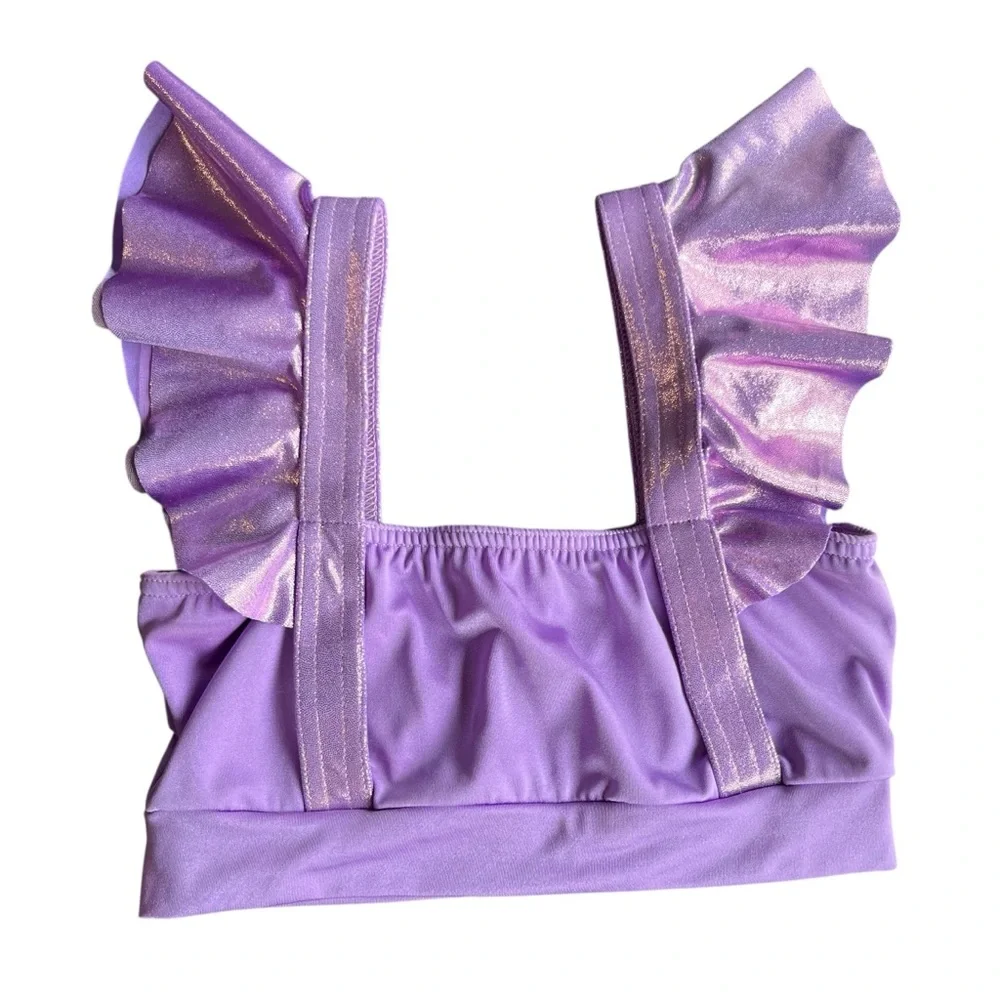Kellé Costume On The Rise custom purple crop top and navy overalls Size teen/LC - Picture 8 of 11
